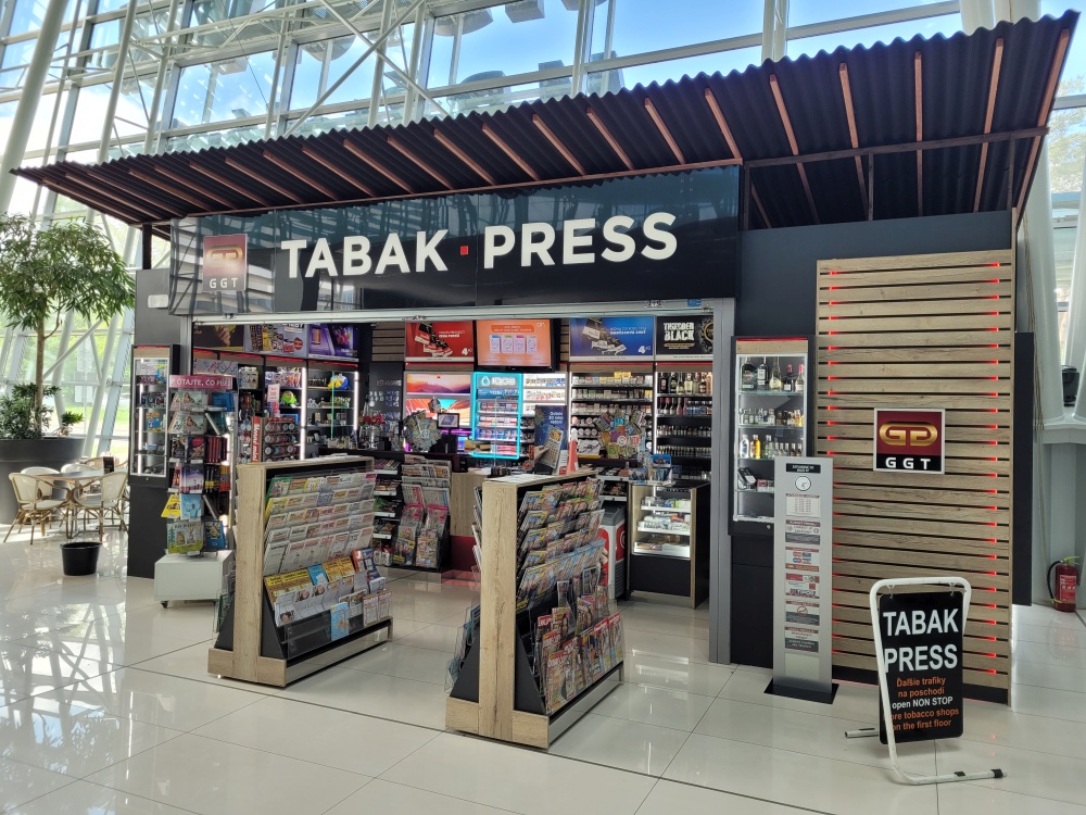 5. Tabak - Press - Trafika Letisko M.R.Štefánika Check IN, Ivanská cesta 39, 820 01 Bratislava